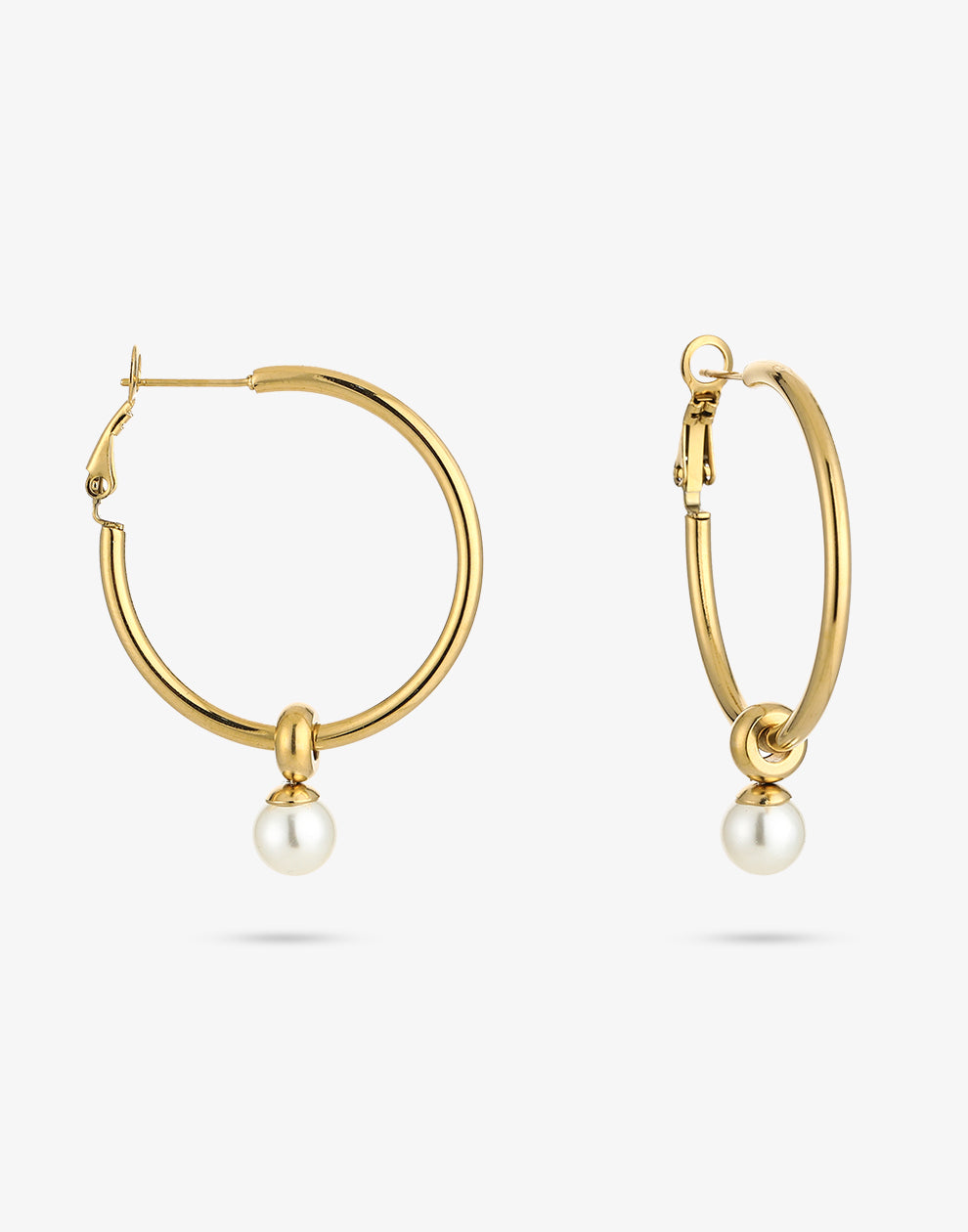 Hoops met parel 45mm