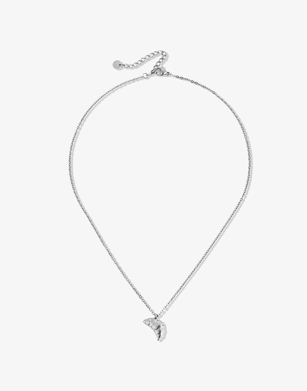 Ketting croissant zilverkleurig