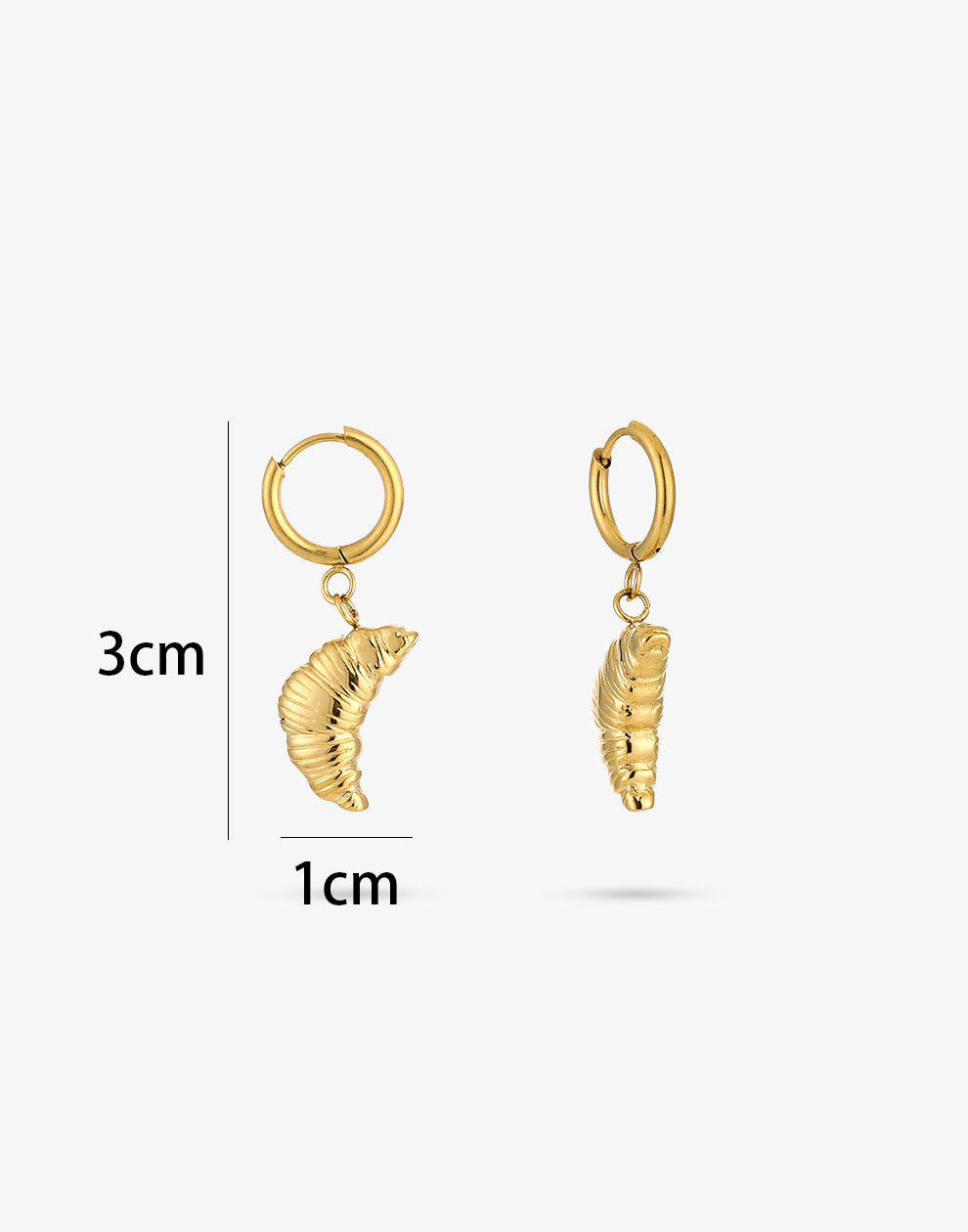 Oorringen croissant goudkleurig