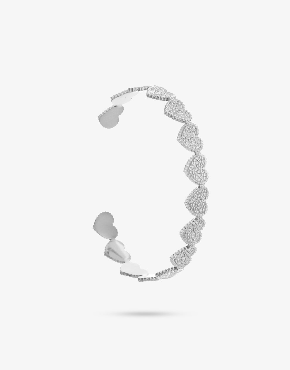 Bangle hart motief zilverkleurig