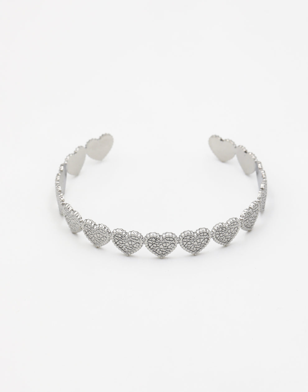 Bangle hart motief zilverkleurig