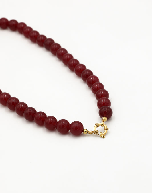 Kralenketting bordeaux