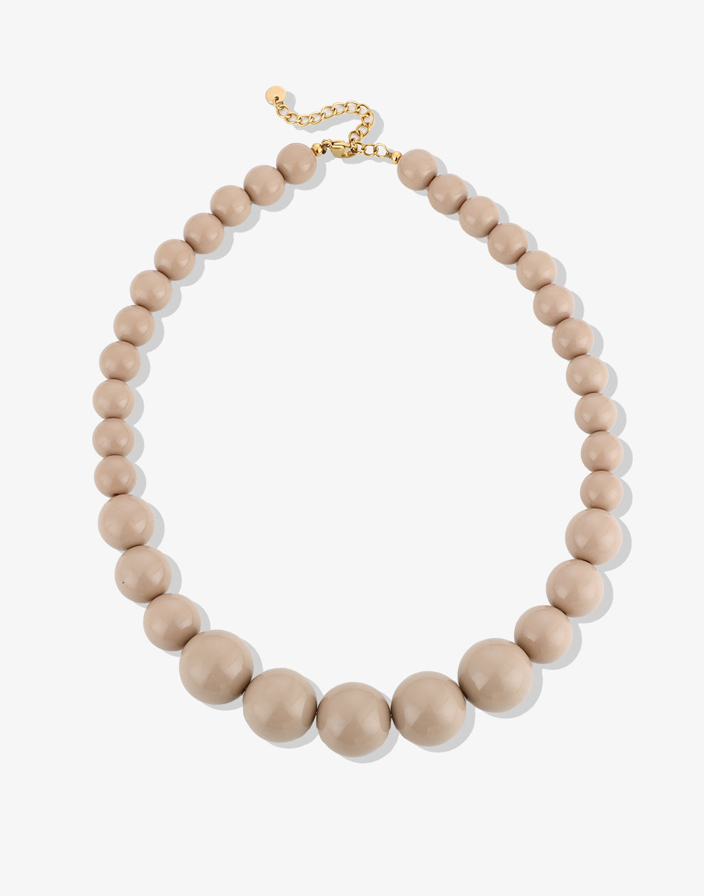 Kralenketting met verschillende groottes beige