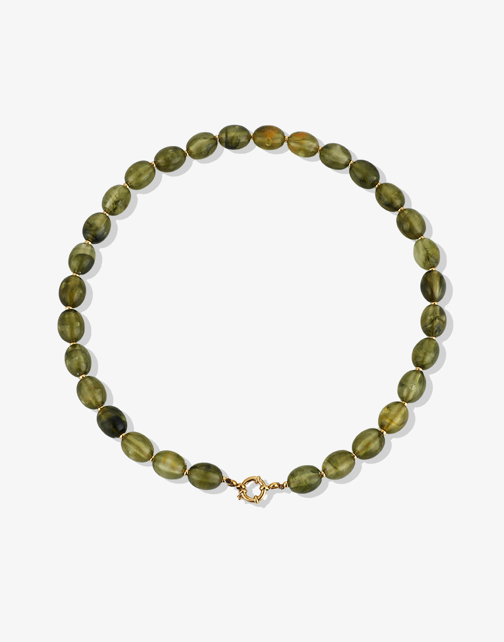 Kralenketting ovaal groen
