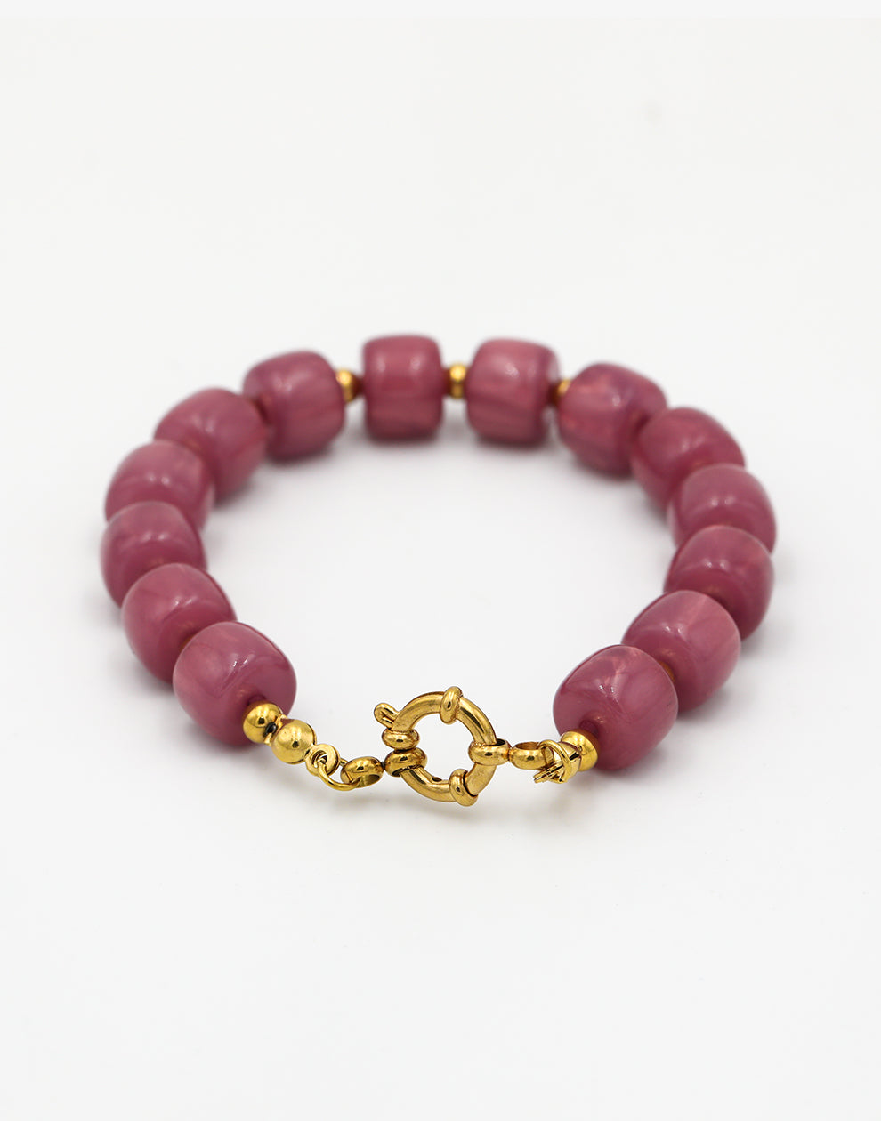 Kralenarmband vierkant paars