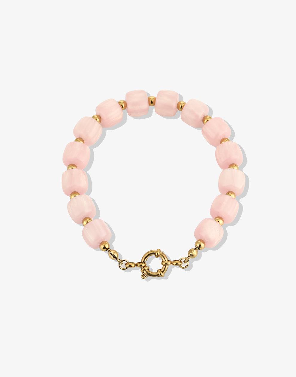 Kralenarmband vierkant roze