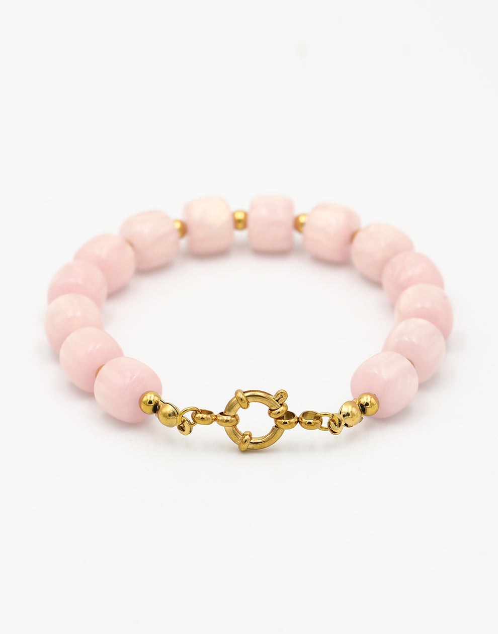 Kralenarmband vierkant roze