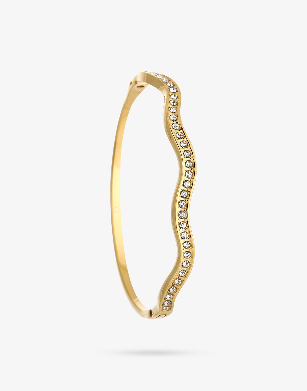 Bangle met wave en steentjes