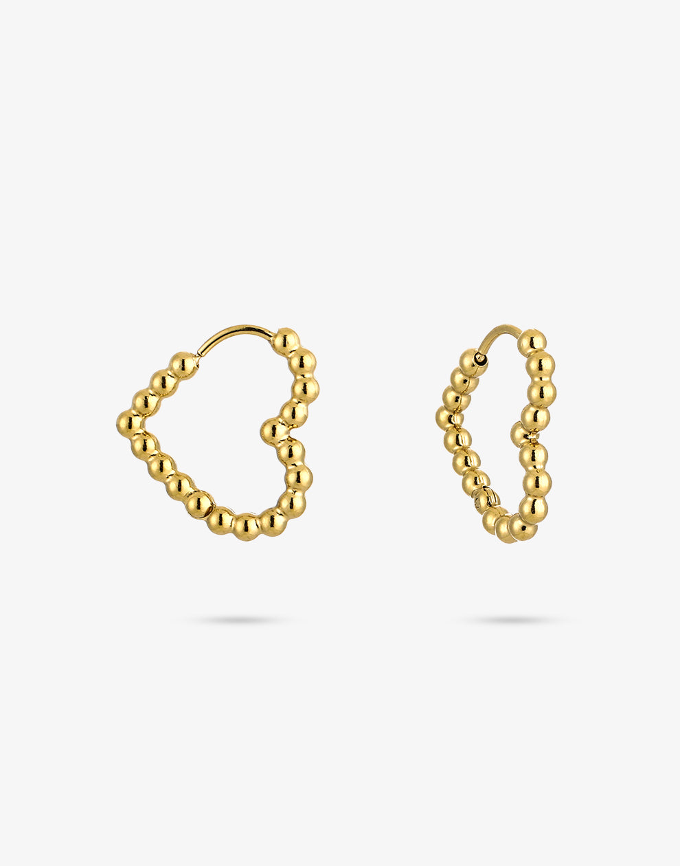 Hartjes oorbellen bolletjes goudkleurig