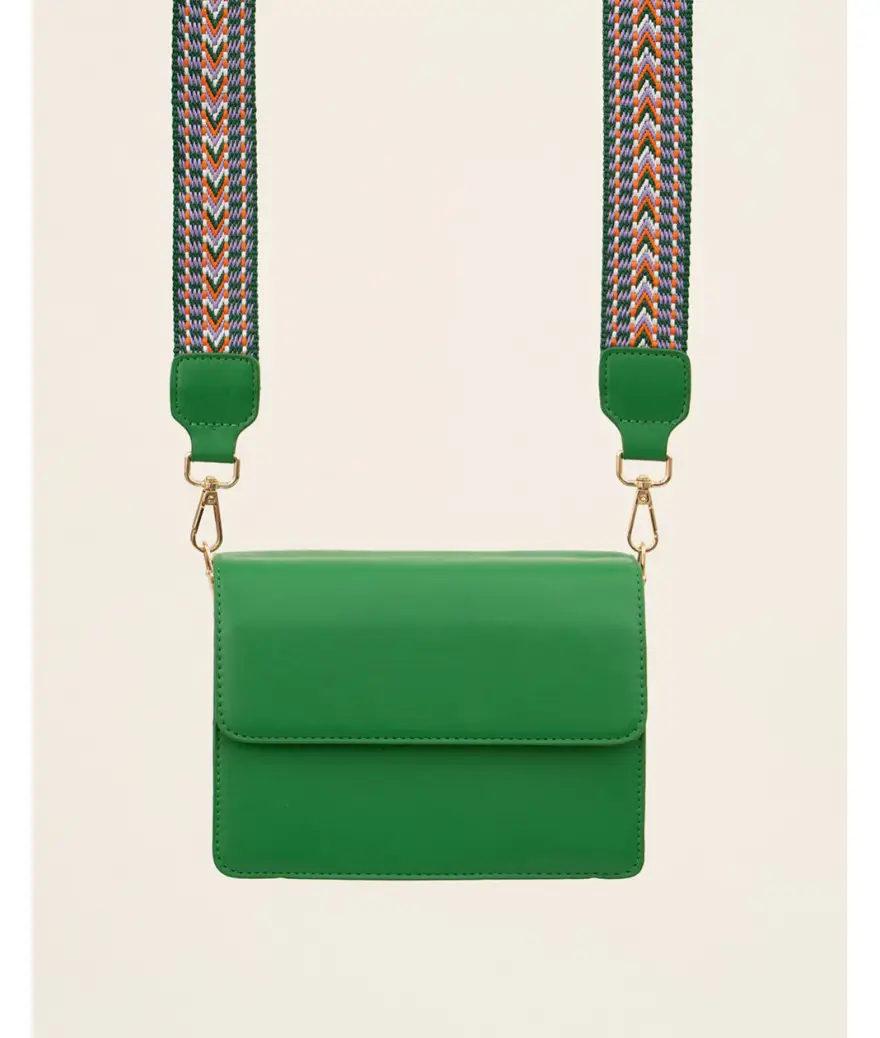 schoudertasje met luxe schouderband groen