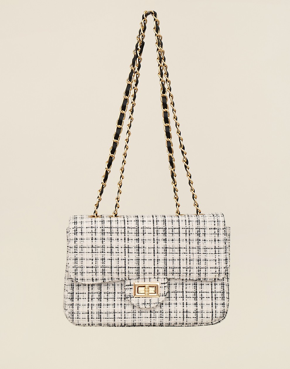 Luxe crossbody tas zwart wit