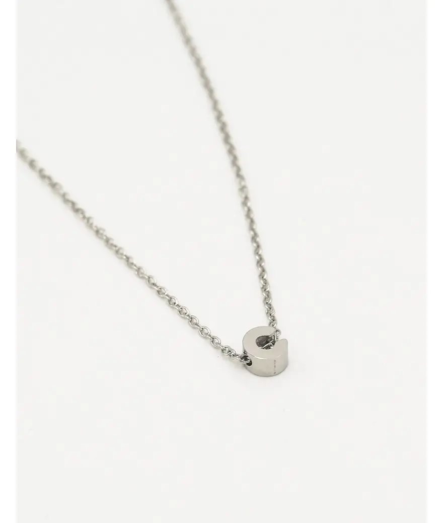 Initialen ketting letter C silver
