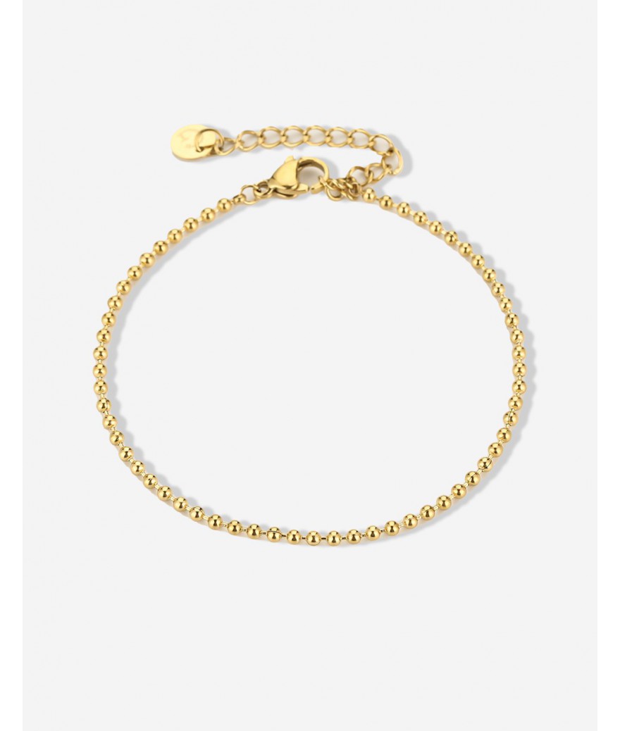 armband ball chain mini goud