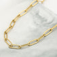 Paperclip schakelketting plat goudkleurig