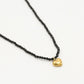 kralenketting hartje zwart