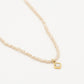kralenketting beige met klaver