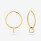 hoops met hartje goudkleurig