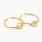 hoops met hartje goudkleurig