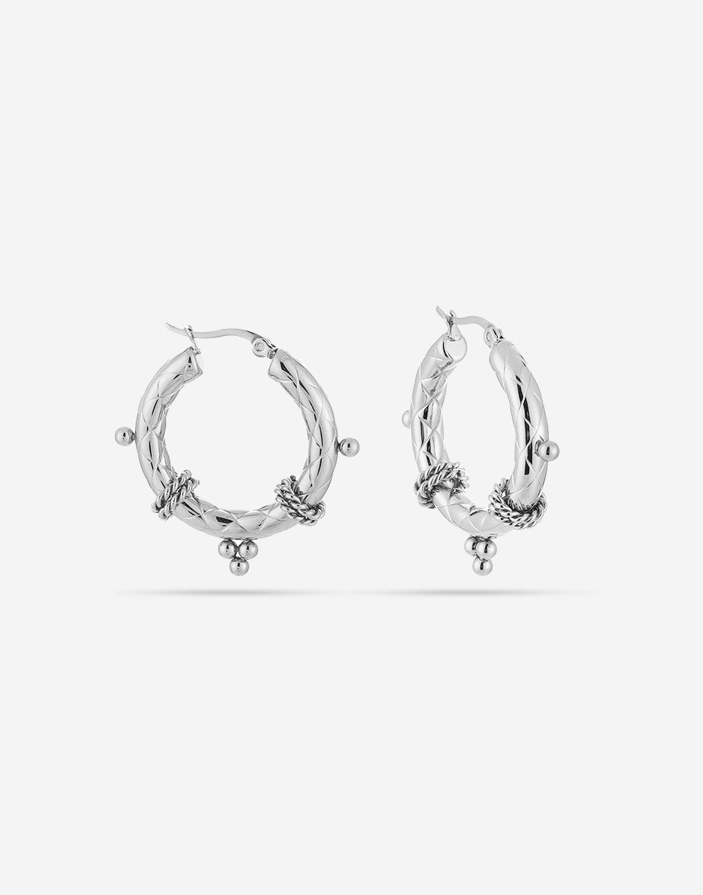 hoops chunky bali zilverkleurig