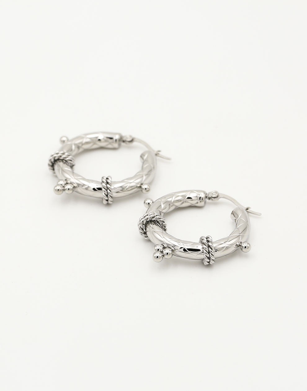 hoops chunky bali zilverkleurig
