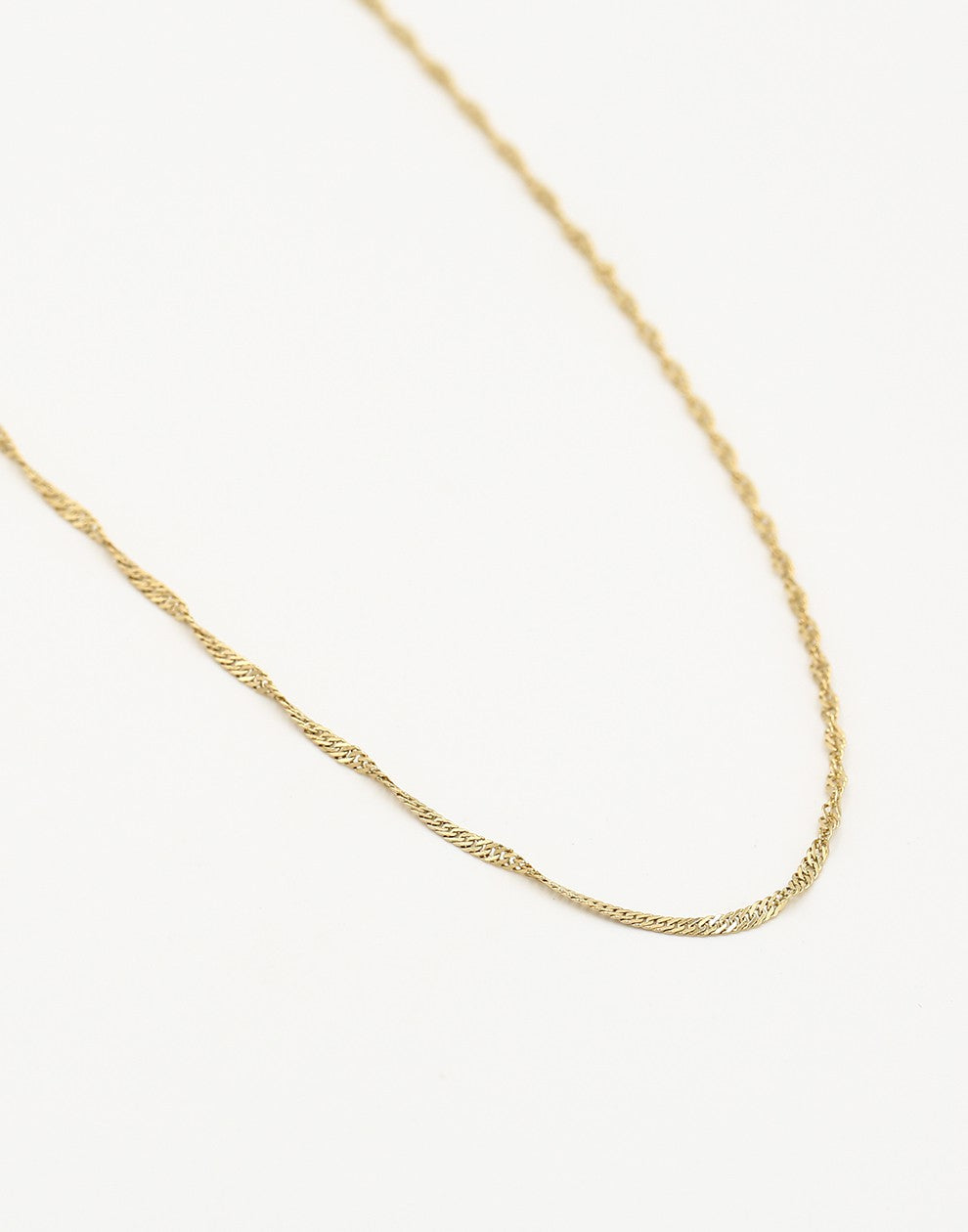 Fijn gedraaide schakelketting 55cm lang goudkleurig