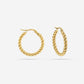 hoops gedraaid 2cm goudkleurig