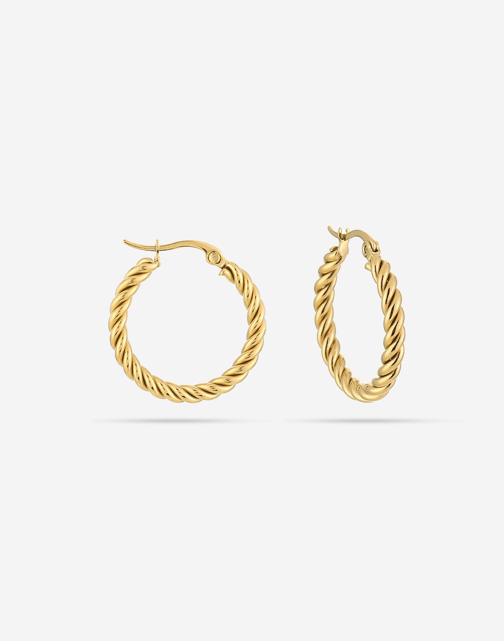hoops gedraaid 2cm goudkleurig