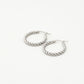 hoops gedraaid 2cm zilverkleurig