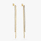 strass chain oorbellen