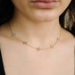 Ketting klavers lila goudkleurig