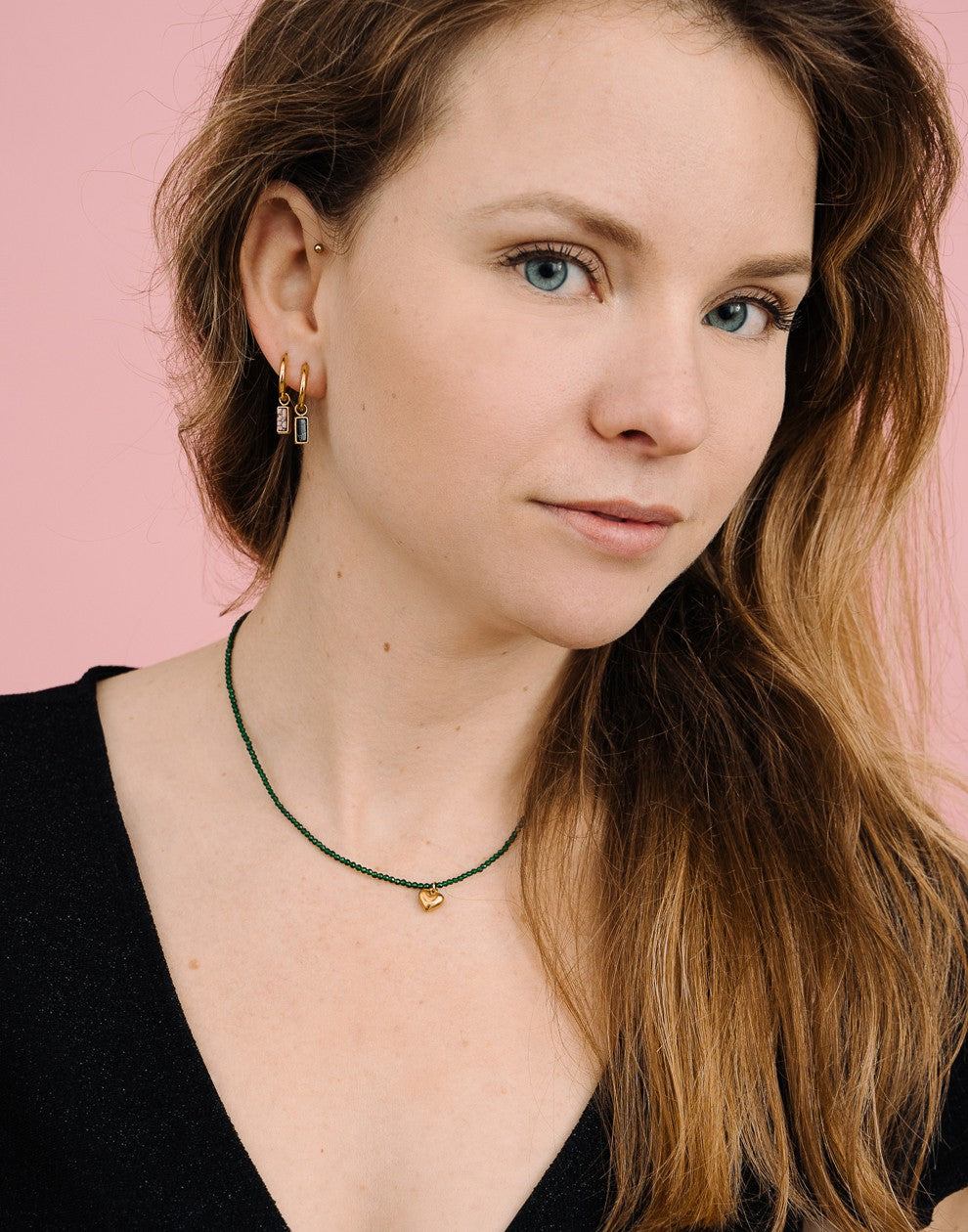 kralenketting hartje groen