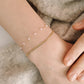 Double bracelet gold-colored pink