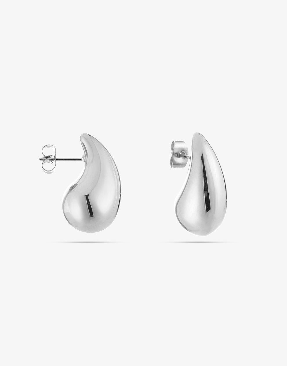 drop earrings 2.5cm silver-colored