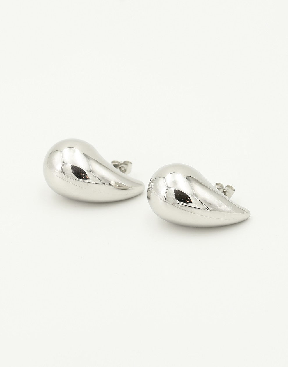 druppel oorbellen 3cm zilverkleurig