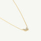 ketting vlinder steentjes goudkleurig