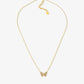 ketting vlinder steentjes goudkleurig