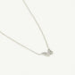 ketting vlinder steentjes zilverkleurig