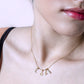 Ketting love steentjes goudkleurig