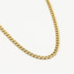 Fijne ovale schakkelketting 45cm goudkleurig