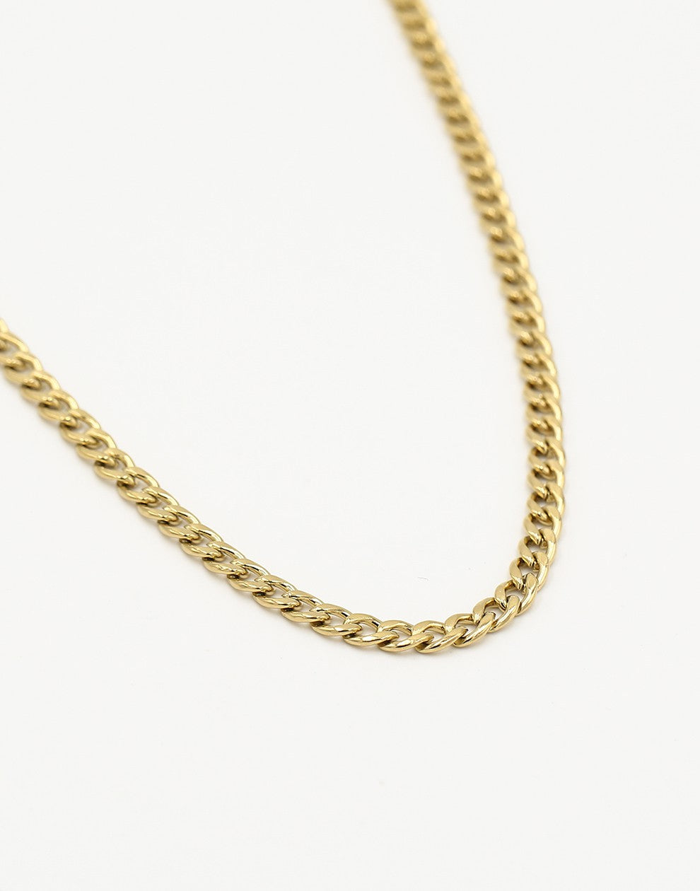 Fijne ovale schakkelketting 45cm goudkleurig