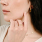 ring dubbel vintage hartjes goudkleurig