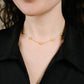 Ketting klavers geel goudkleurig