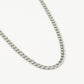 Fijne ovale schakkelketting 45cm zilverkleurig