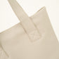 Shopper met rits beige
