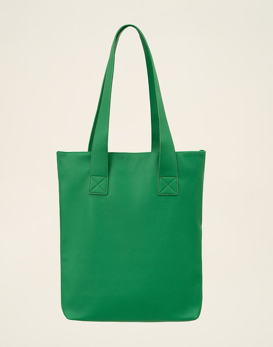 Shopper met rits groen