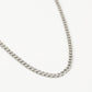 Fijne ovale schakkelketting 55cm zilverkleurig