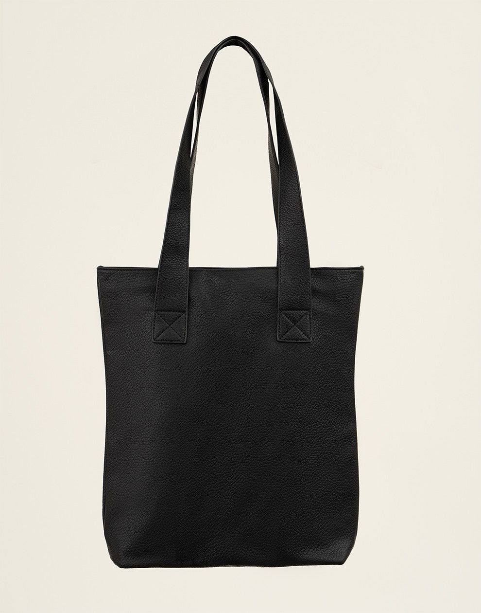 Shopper met rits zwart
