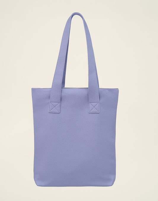 Shopper met rits paars
