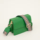 schoudertasje met luxe schouderband groen