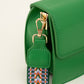 schoudertasje met luxe schouderband groen